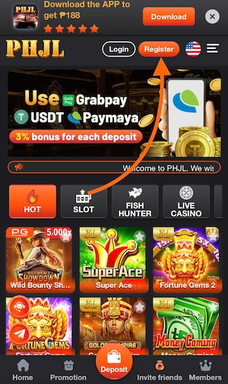 💥Step 1: Click "Register"